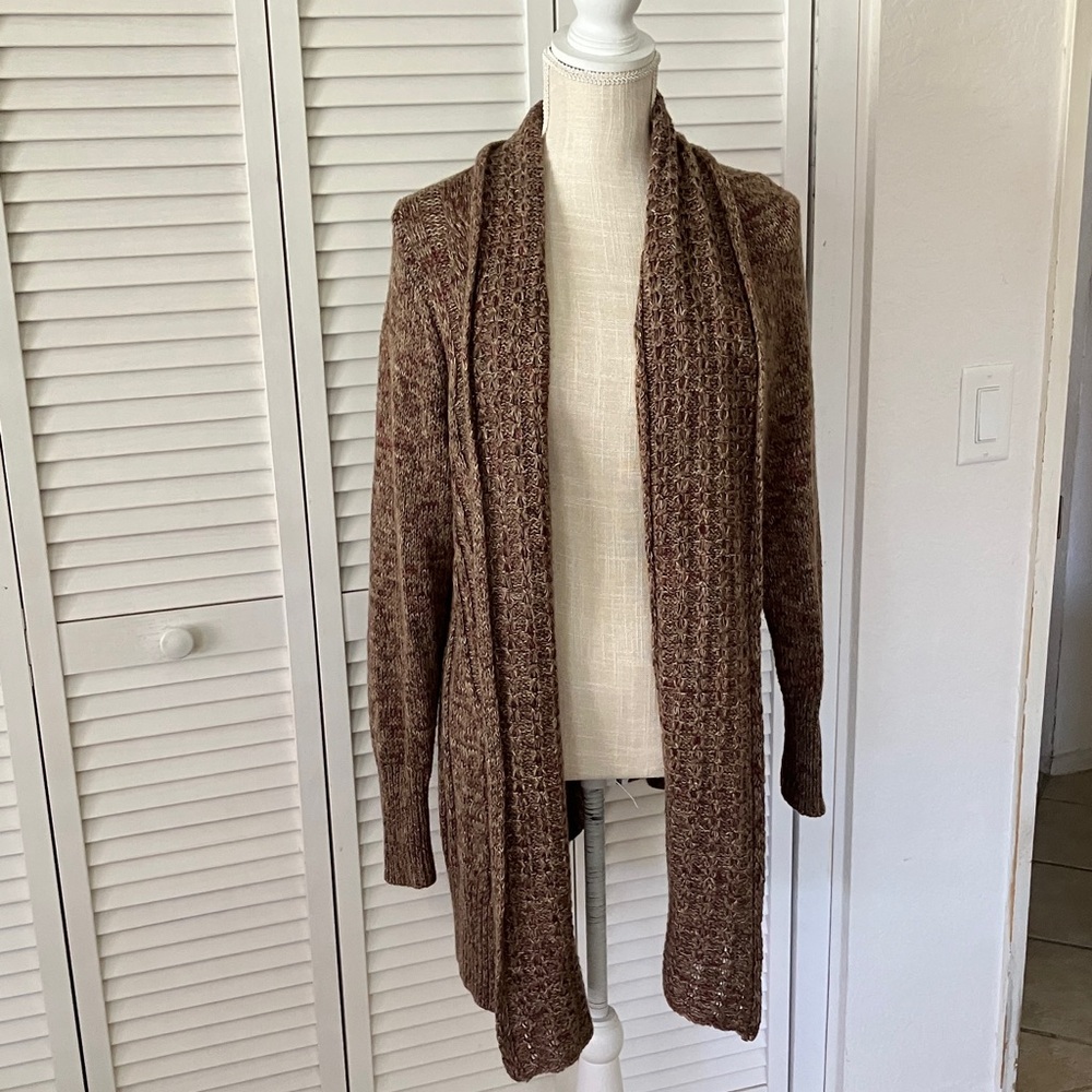 Torrid‎ Brown-Beige-Rust Cozy Cardigan Knit Sweater size 1 or 14/16 1X